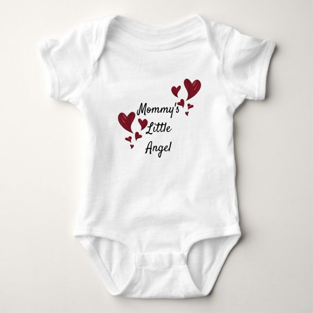 Mamma Little Angel Bright Red Pawarts T Shirt (Framsida)