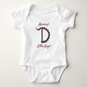 Mamma Little Angel Rosa Grönt Brev D Monogram T Shirt