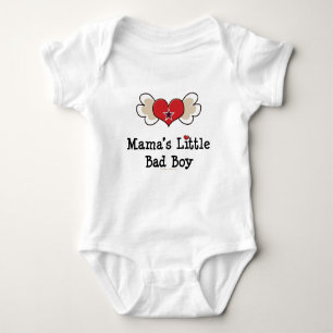 Mamma Little Bad Boy Funny Baby T-shirt