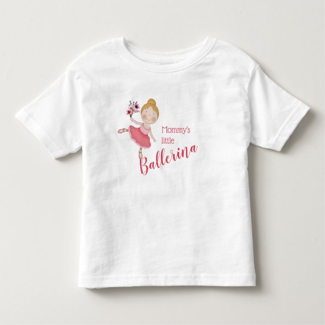 Mamma Little Ballerina Blonde Hair T Shirt (Framsida)