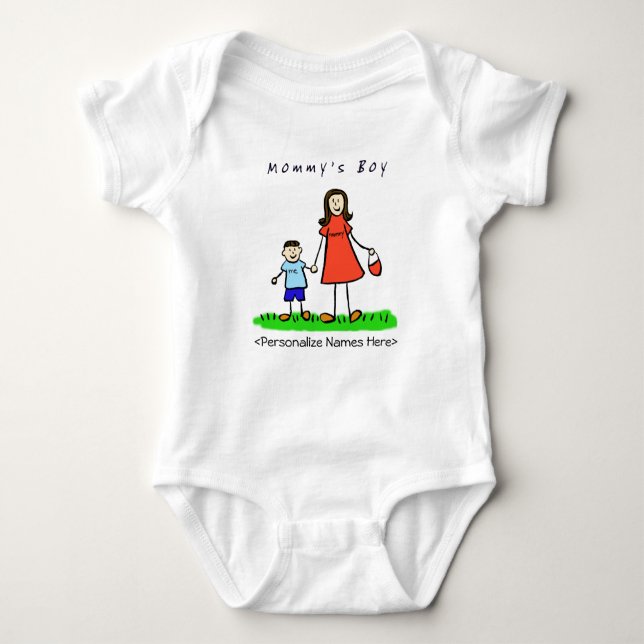Mamma Little Boy - Brunette Mor & Son Shirt T-shirt (Framsida)