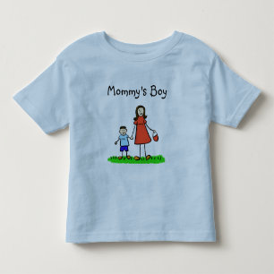 Mamma Little Boy Family Characters Anpassningsbar Tee