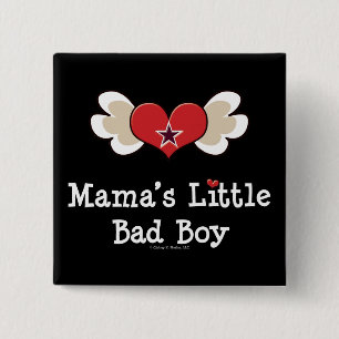 Mamma Little Boy Funny Kids Button Knapp