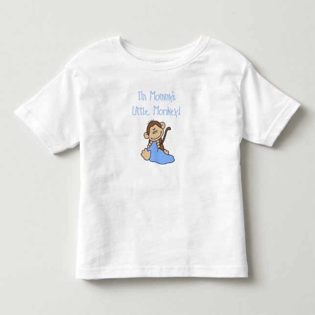 Mamma Little Boy Monkey Tee Shirt (Framsida)