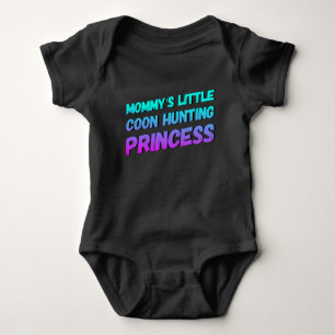 Mamma Little Coon Hunting Princess Baby Bodydrädrä T Shirt
