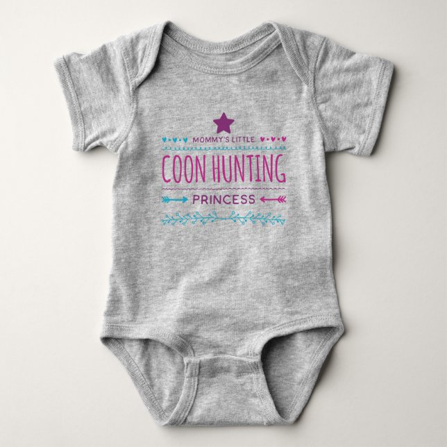 Mamma Little Coon Hunting Princess T Shirt (Framsida)