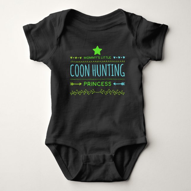 Mamma Little Coon Hunting Princess T Shirt (Framsida)