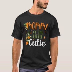 Mamma Little Cutie Baby Shower Orange 1:a födelsed T Shirt