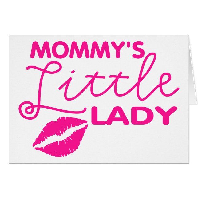 MAMMA LITTLE DAM HÄLSNINGSKORT (Framsidan Horizontal)