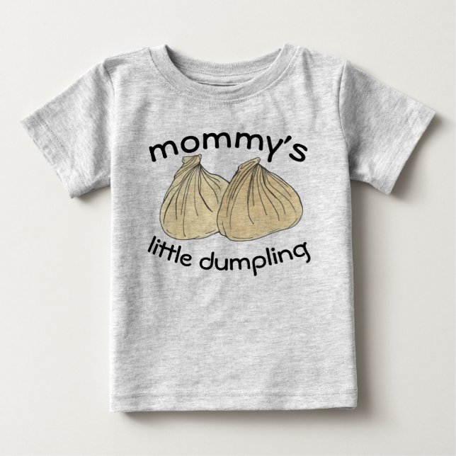 MAMMA LITTLE DUMPLING Chinese Food Shumai T Shirt (Framsida)