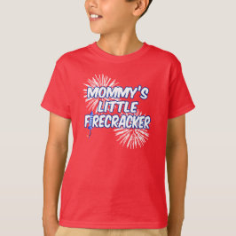 Mamma Little Firecracker Cute Kids 4 juli T Shirt