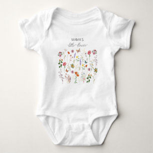Mamma Little Flower Vild Flowers Baby bodykostdräk T Shirt