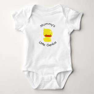 "Mamma Little Genius" Toppen Cute Ducky Baby Body T Shirt