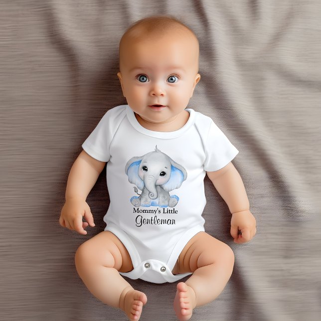 Mamma Little gentleman Cute Elephant T Shirt (Skapare uppladdad)