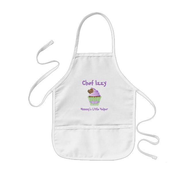 Mamma Little Helper Cuptårta Baking Kids' Apron Barnförkläde (Framsidan)