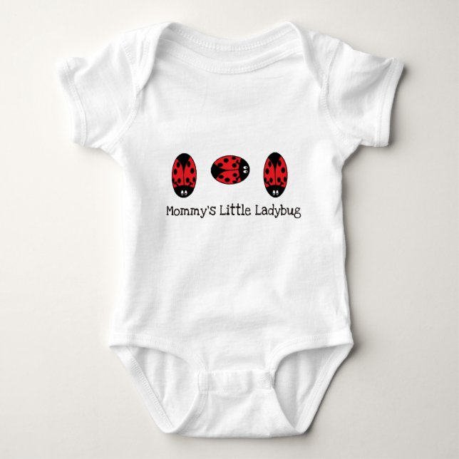 Mamma Little Ladybug Baby Creeper Shirt T-shirt (Framsida)