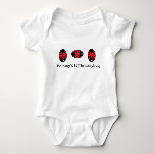 Mamma Little Ladybug Baby Creeper Shirt Tröja (Framsida)