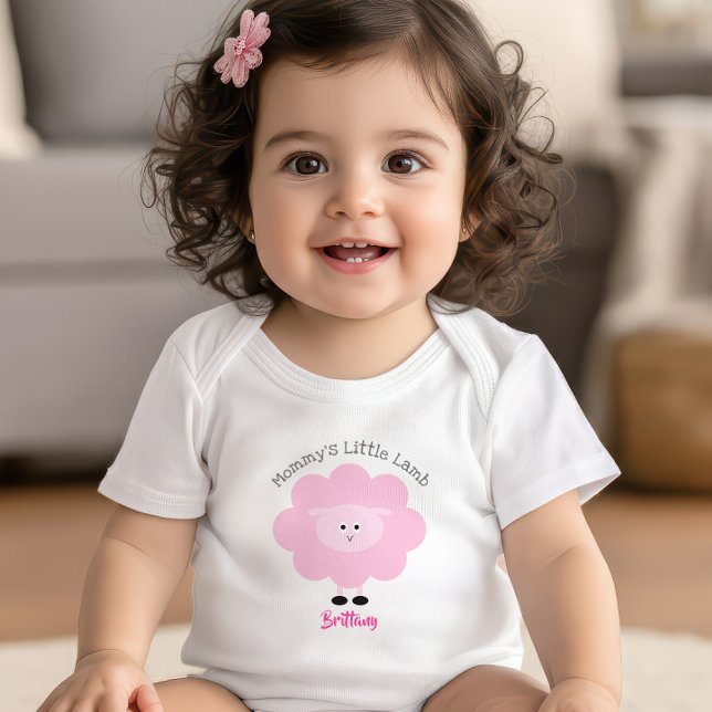 Mamma Little Lamb Flicka Rosa Sweet Cute T Shirt (Skapare uppladdad)