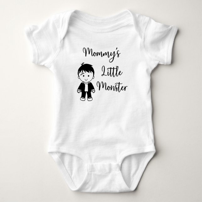 Mamma Little Monster (Design #2) T Shirt (Framsida)