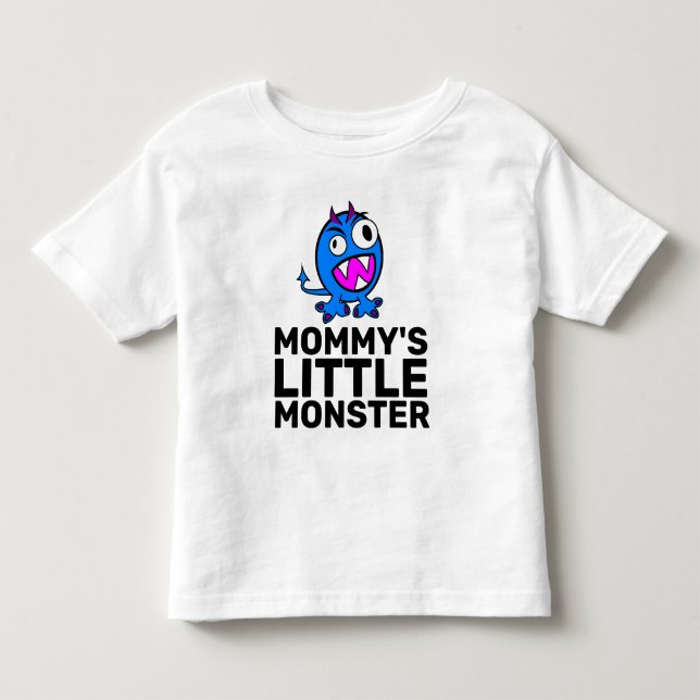 MAMMA LITTLE MONSTER Kids & Småbarn T-Shirts (Framsida)