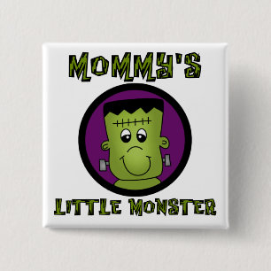 Mamma Little Monster T-shirts och Gifts Knapp