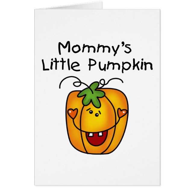 Mamma Little Pumpkin T-shirts och Gifts Hälsningskort (Framsidan)