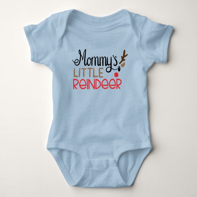 Mamma Little Reindeer jul T Shirt (Framsida)