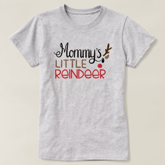 Mamma Little Reindeer jul T Shirt (Design framsida)