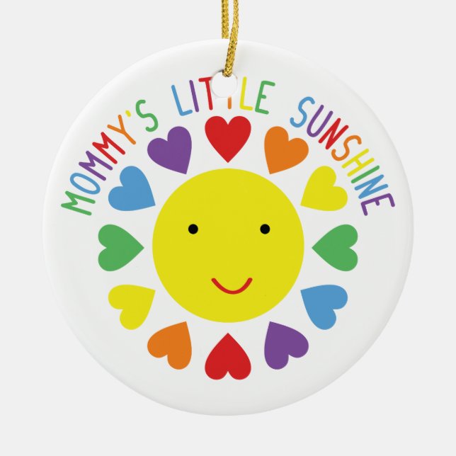 Mamma Little Sunshine Julgransprydnad Keramik (Framsidan)