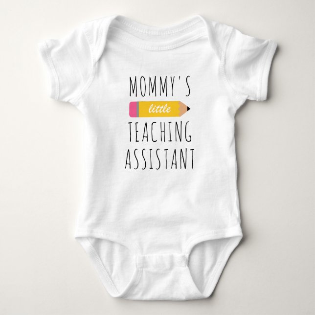 Mamma Little Teaching Assistant Teacher Mamma T Shirt (Framsida)