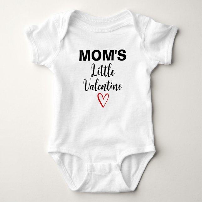 Mamma Little Valentine Baby First Valentine T Shirt (Framsida)