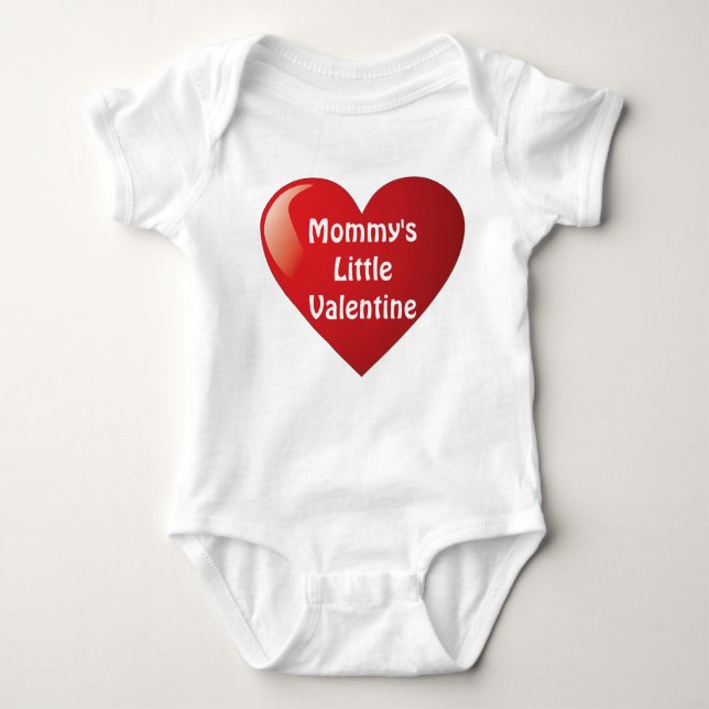 Mamma Little Valentine Diaper Shirt Tee (Framsida)