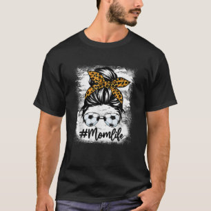Mamma Liv Fotboll Kvinnor Leopard Rufsigt Bunt Mor T Shirt