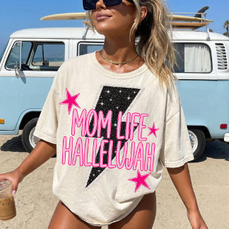 Mamma Liv Halleluja Hot Pink Sommar T Shirt