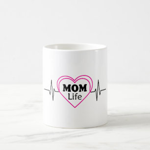 Mamma Liv Hjärtbeats Konst Kaffemugg