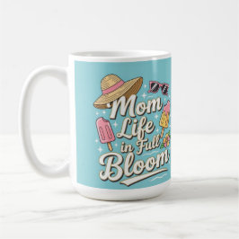 Mamma liv i full blomning chic sommar kaffemugg