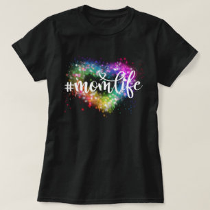 Mamma liv i hjärtat av glitter t shirt