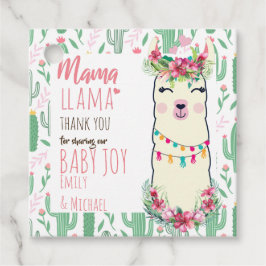 Mamma Llama Fiesta Flicka Shower Partyware Gåvor Etiketter