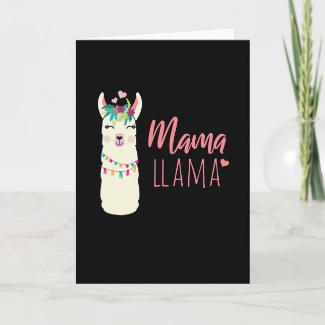Mamma Llama Kawaii Alpaca Gift för Mamma Kort (Framsida)