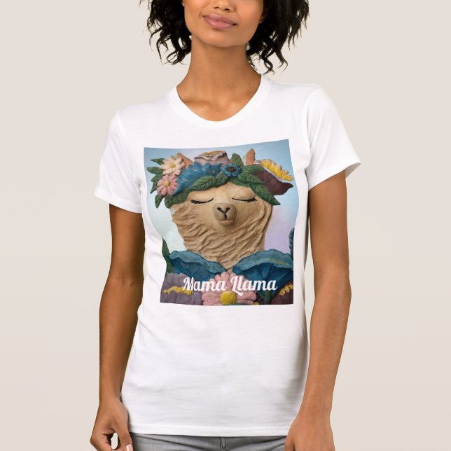 Mamma Llama-målning på en Tee (Framsida)