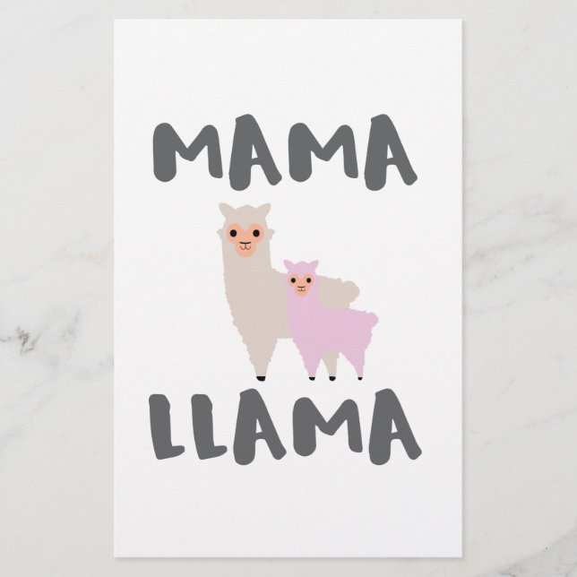 Mamma Llama Mamma Brevpapper (Framsida)