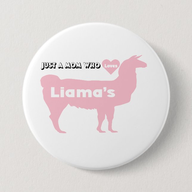 Mamma Llama rosa mamma kärlek parlamentariska Knapp (Framsida)