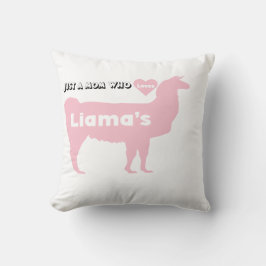 Mamma Llama rosa mamma kärlek parlamentariska Kudde
