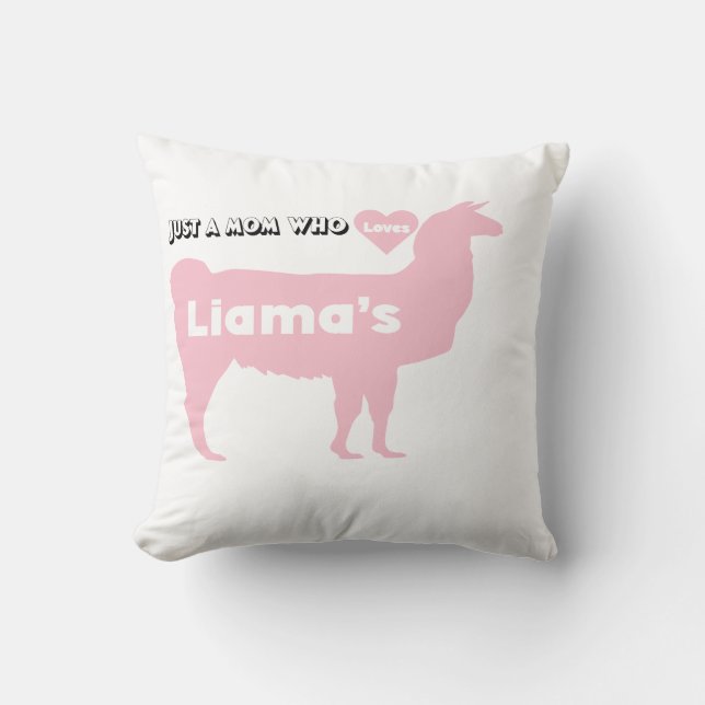 Mamma Llama rosa mamma kärlek parlamentariska Kudde (Framsida)