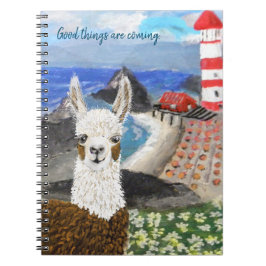 Mamma Llama Vacationing vid kusten Anteckningsbok