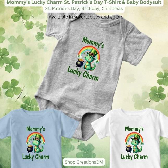 Mamma Lucky Charm St. Patrick's Day T-Shirt & (Skapare uppladdad)