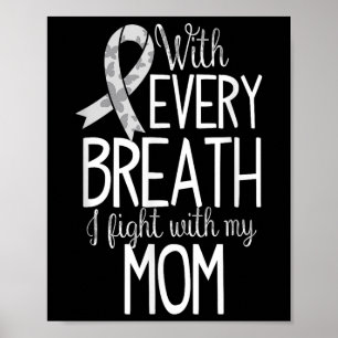 Mamma Lung Cancer Awareness T Shirt Women Manar Ki Poster