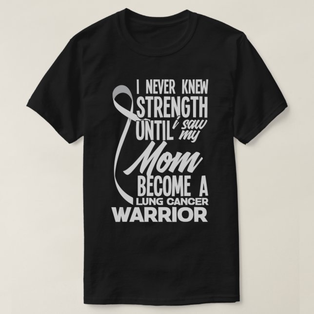 Mamma Lung Cancer Warrior Son dotter till lungcanc T Shirt (Design framsida)