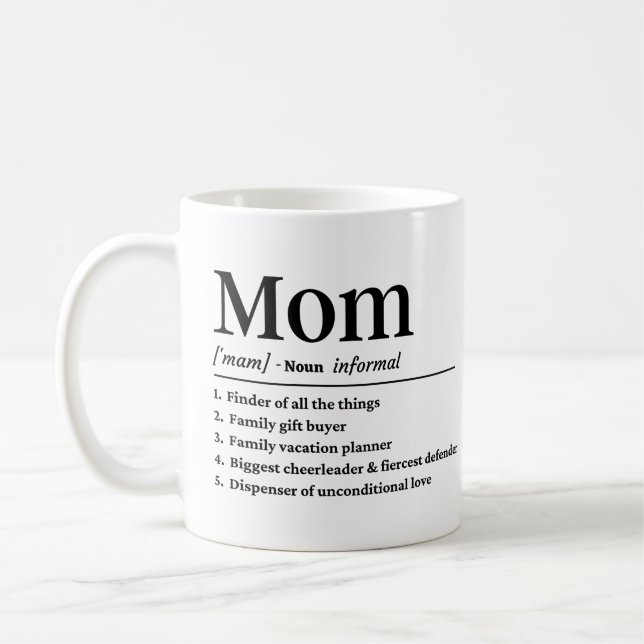 Mamma lustig definition kaffemugg (Vänster)