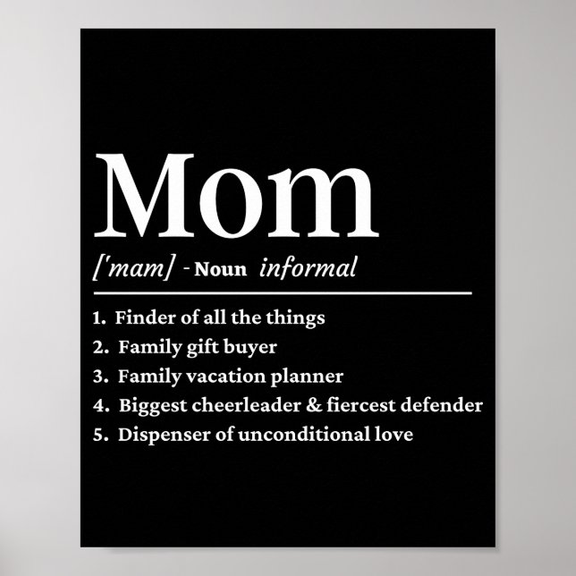 Mamma lustig definition poster (Framsidan)